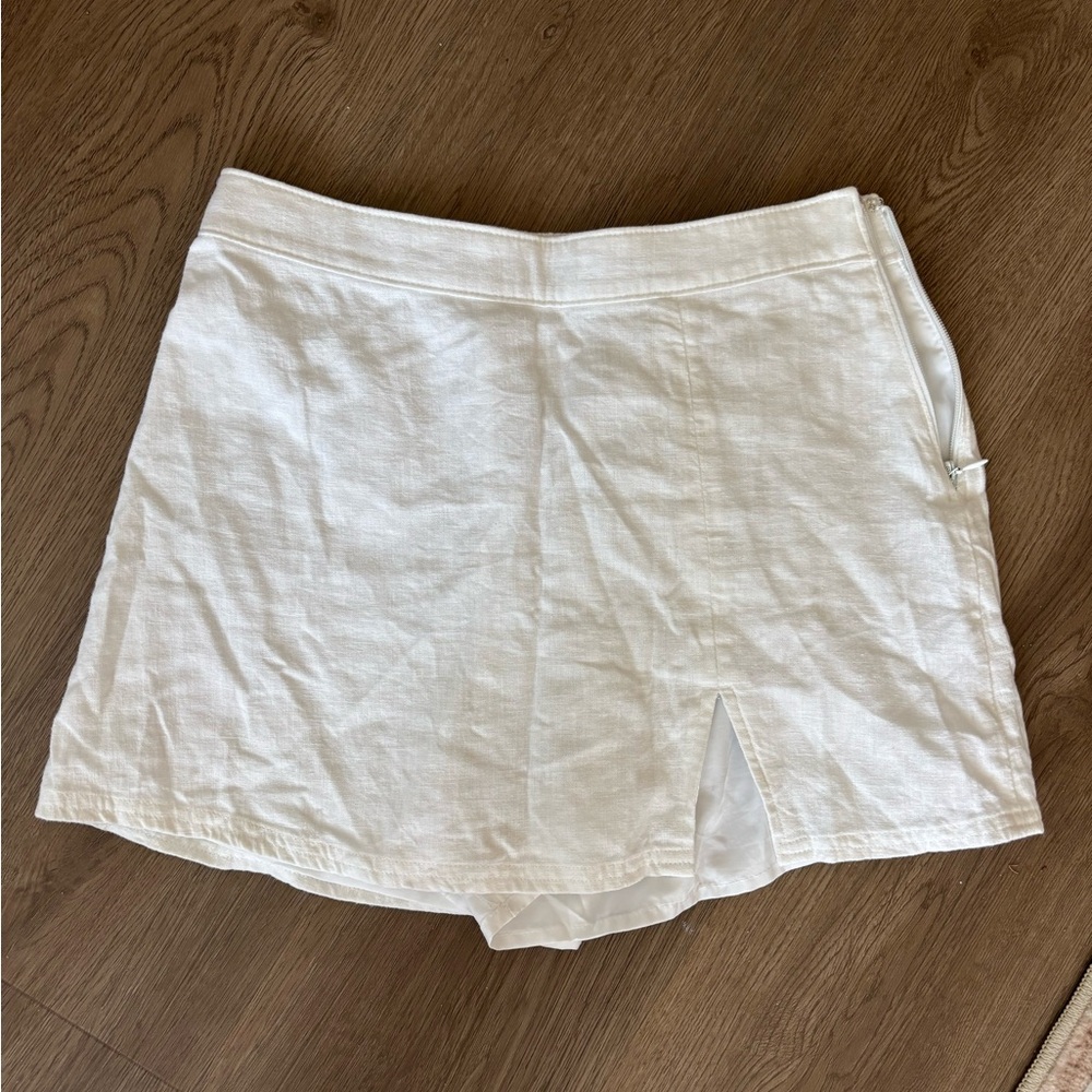 Hollister white linen skort